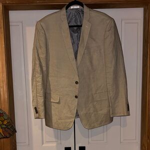 Sean John Light Beige Linen Blend Sport Coat Blazer